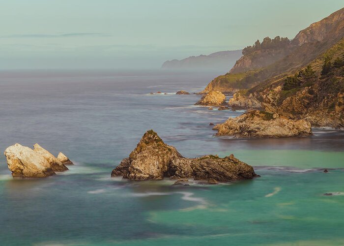 Landscape Greeting Card featuring the photograph Big Sur Sunrise by Jonathan Nguyen