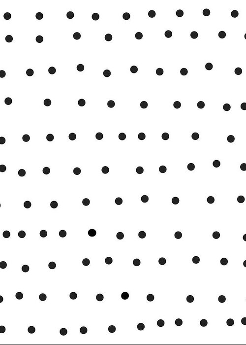 Polka Dots Greeting Card featuring the digital art Black And White Whimsical Polka Dots by Ashley Rice