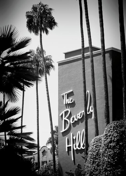 Beverly Hills Greeting Card featuring the photograph Black California Series - The Beverly Hills by Philippe HUGONNARD