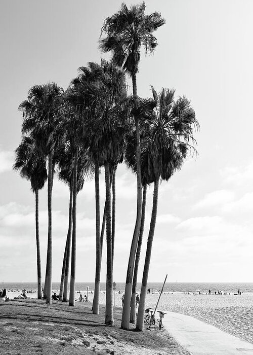 Santa Monica Greeting Card featuring the photograph Black California Series - Venice Beach Alley by Philippe HUGONNARD