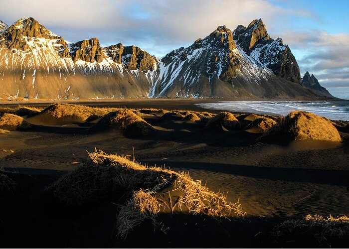 Iceland Greeting Card featuring the photograph The Language Of Light - Black Sand Beach, Iceland by Earth And Spirit
