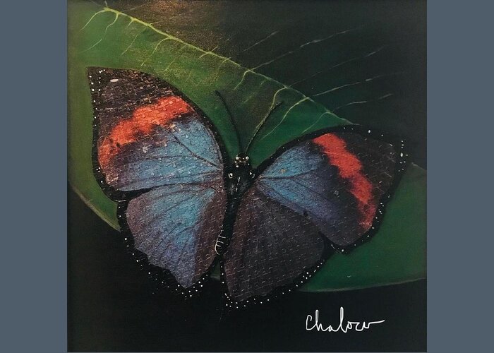 Butterfly Greeting Card featuring the painting Blessed Butterfly by Charles Young