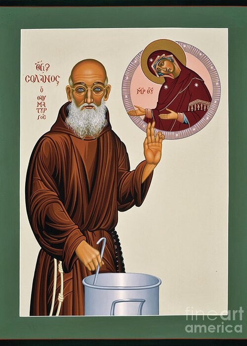  Fr. Solanus Casey The Healer Greeting Card featuring the painting Blessed Fr. Solanus Casey the Healer 038 by William Hart McNichols
