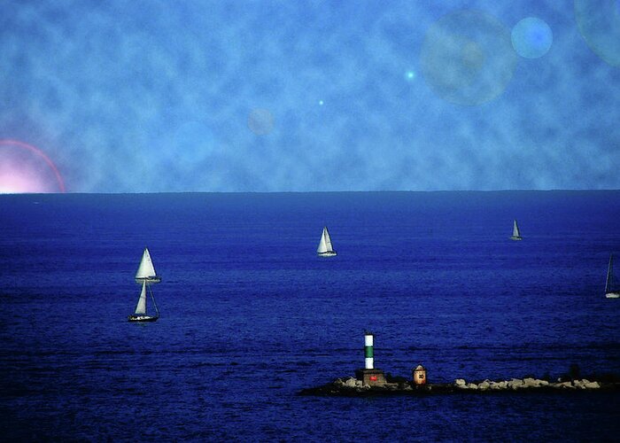Lake Michigan Greeting Card featuring the photograph Blue Bliss by Simone Hester