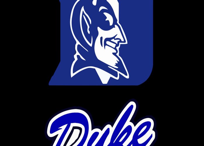 University T-shirts Greeting Card featuring the digital art Blue Devil by Rock Star