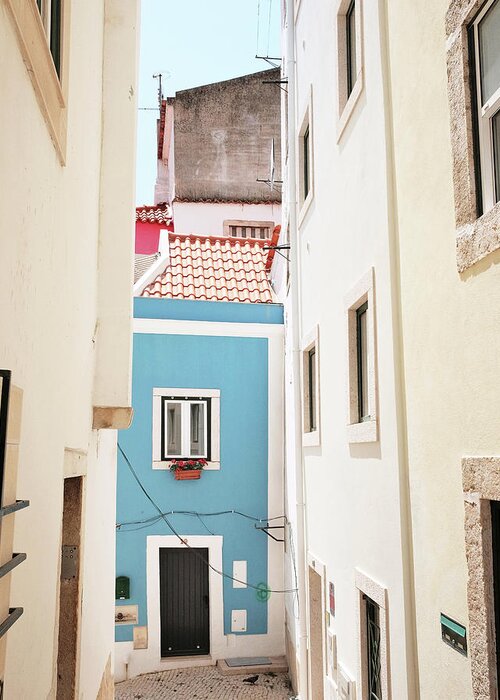 Lisbon Greeting Card featuring the photograph Blue House by Lupen Grainne