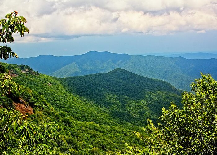 Landscape Greeting Card featuring the photograph Blue Ridge Parkway View by Allen Nice-Webb