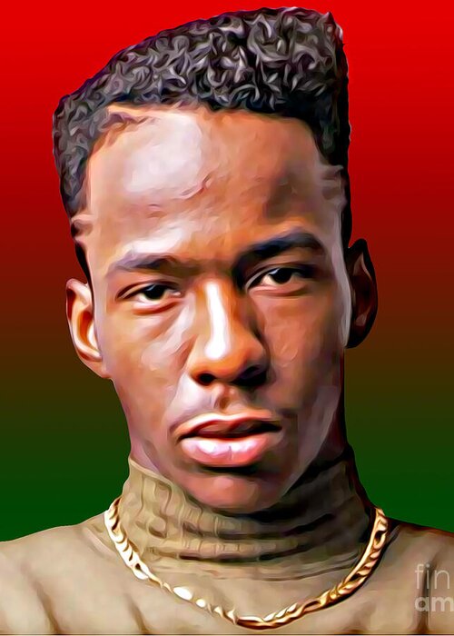 Portraits Greeting Card featuring the digital art A Portrait of Bobby Brown by Walter Neal