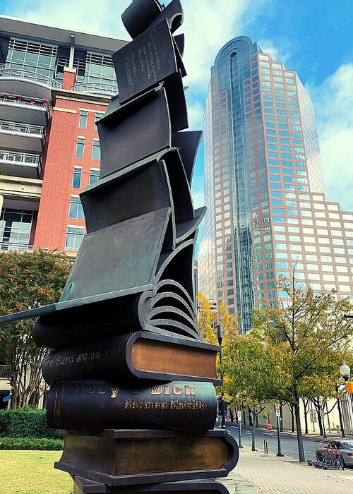 Charlotte Greeting Card featuring the photograph Books Bigger Than Buildings by Lee Darnell