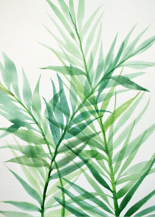 Fern Art Greeting Card featuring the painting Botanical #3 by Amy Giacomelli