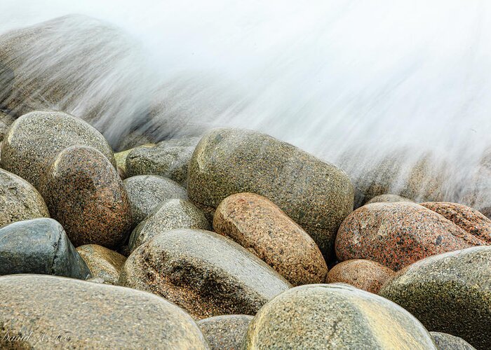 Seascape Greeting Card featuring the photograph Boulders by David Lee