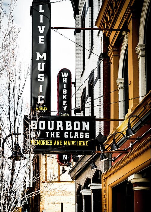 America Greeting Card featuring the photograph Bourbon by the glass by Alexey Stiop