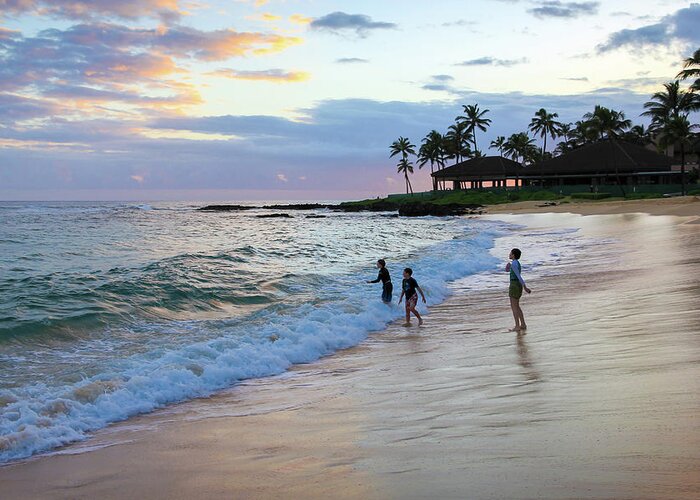 Poipu Beach Greeting Card featuring the photograph Boy at Play by Robert Carter