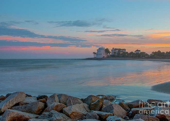 Sullivan's Island Greeting Card featuring the photograph Breach Inlet Ebb and Flow Salty Waters by Dale Powell