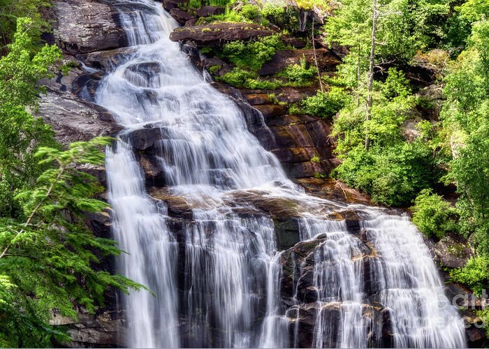 Waterfall Greeting Card featuring the photograph Breathtaking Upper Whitewater Falls by Amy Dundon