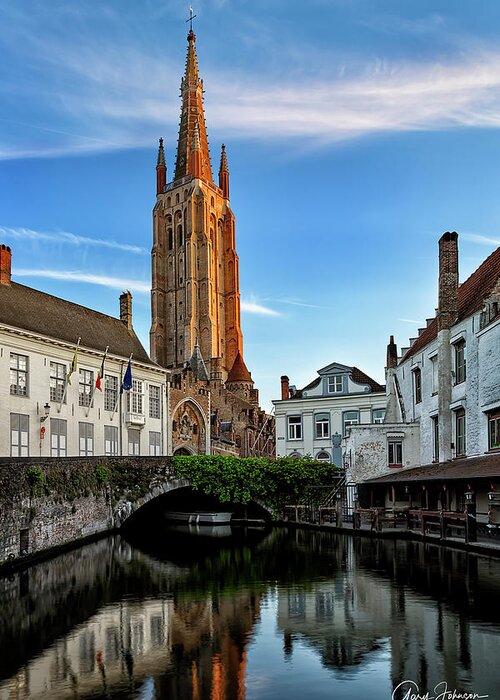 Bruges-belgium Greeting Card featuring the photograph Bruges Reflection by Gary Johnson