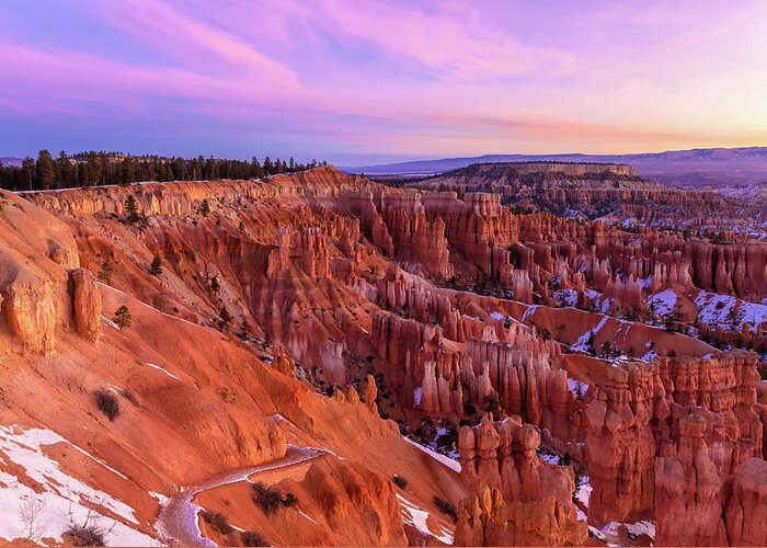 National Park Greeting Card featuring the photograph Bryce Canyon at Sunrise by Jonathan Nguyen