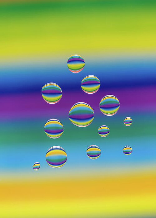 Abstract Greeting Card featuring the photograph Bubbles Rising by Anthony Sacco