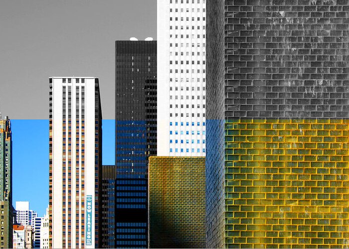 Architecture Greeting Card featuring the photograph Building Blocks Cityscape by Patrick Malon