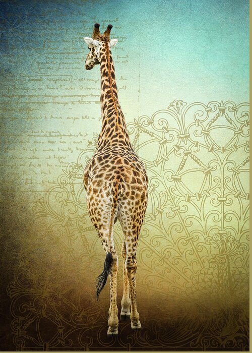 Giraffe Greeting Card featuring the photograph Bull Giraffe by Rebecca Herranen
