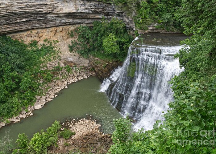Burgess Falls State Park Greeting Card featuring the photograph Burgess Falls 2 by Phil Perkins