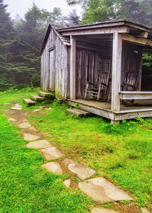 Barns Greeting Card featuring the photograph Cabin at the Top of Mt Le Conte by Debra and Dave Vanderlaan