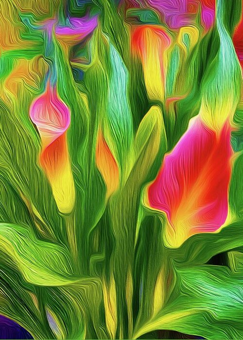 Cally Lily Greeting Card featuring the photograph Calla Lily Tropical by Christina Ford