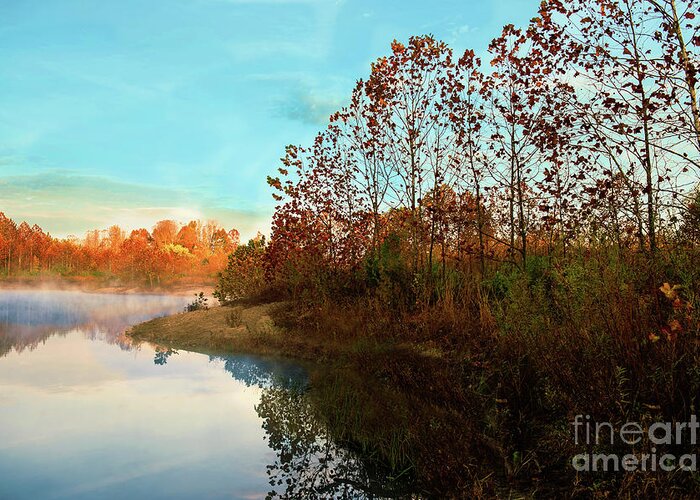 Fall Greeting Card featuring the photograph Campbell Lake in the Fall by Ed Taylor
