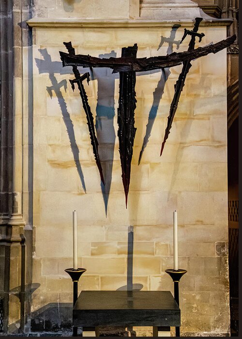 Landmark Greeting Card featuring the photograph Canterbury Cathedral Side Chapel by Shirley Mitchell