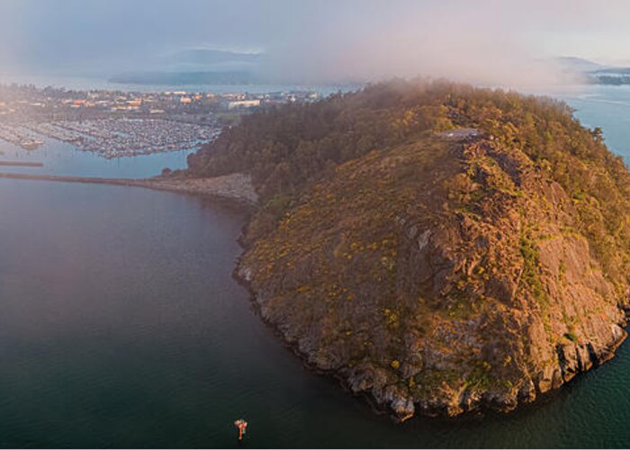 Cap Sante Marina Greeting Card featuring the photograph Cap Sante Panorama #2 by Michael Rauwolf