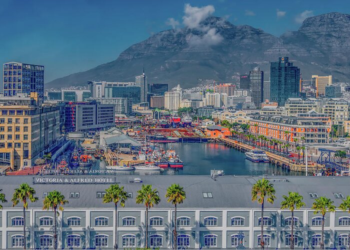 Cape Town Greeting Card featuring the photograph Capetown City View by Marcy Wielfaert