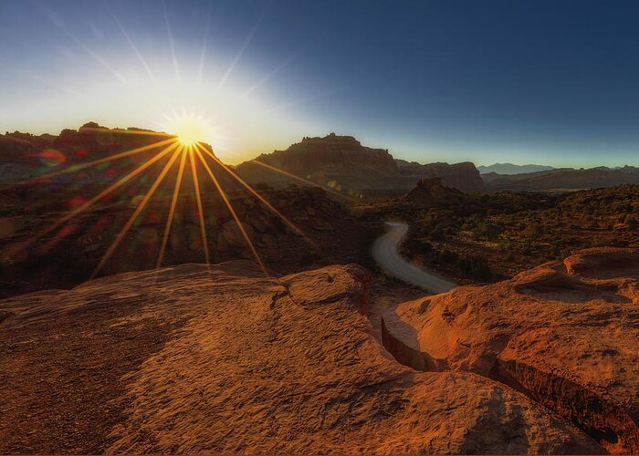 Capitol Reef National Park Greeting Card featuring the photograph Capitol Reef Sunrise by Susan Candelario