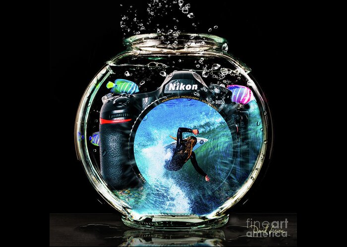 Breakthrough Photography Greeting Card featuring the photograph Captured and Preserved in Camera and Fishbowl by David Levin