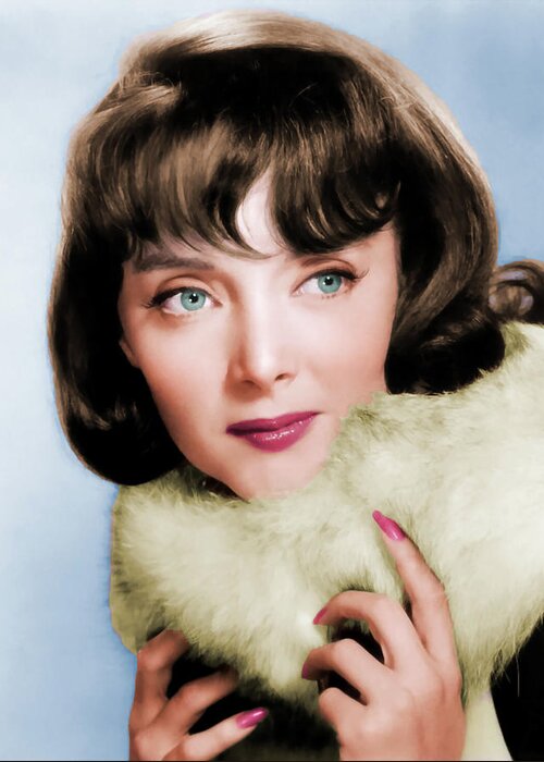 Carolyn Greeting Card featuring the photograph Carolyn Jones by Movie World Posters