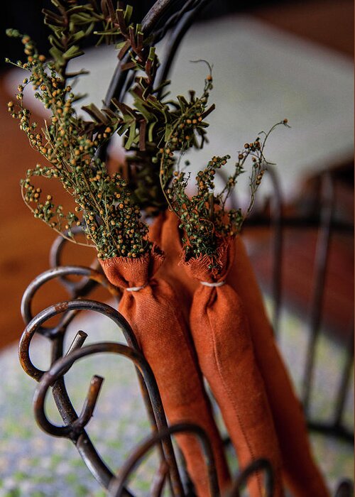 Still Life Greeting Card featuring the photograph Carrots by Denise Kopko