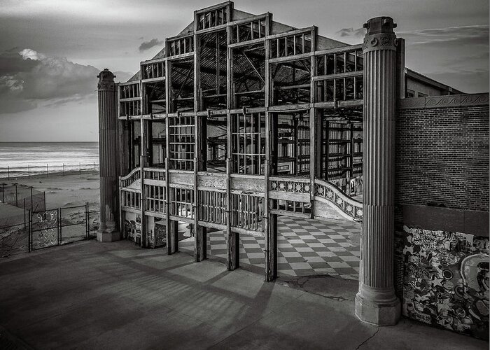 Nj Shore Photography Greeting Card featuring the photograph Casino building - Asbury Park by Steve Stanger