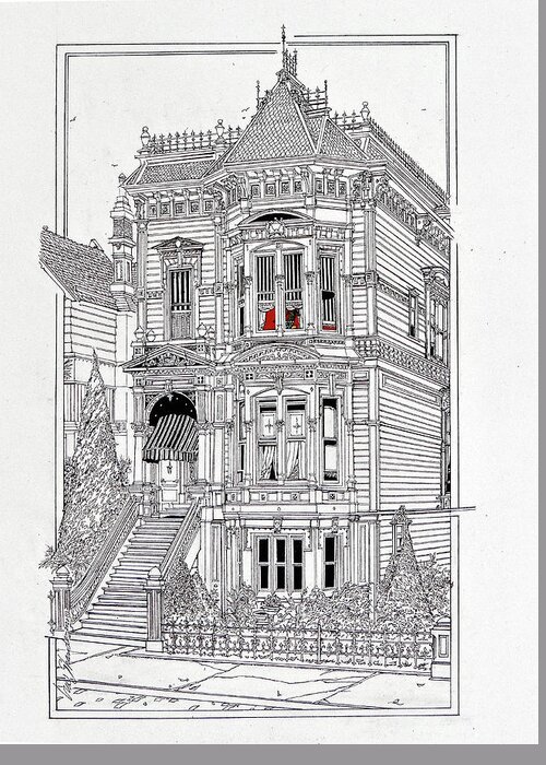 Drawings Greeting Card featuring the photograph Castles On California Street by Ira Shander