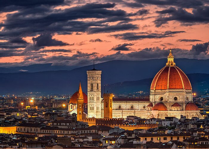 Florence Greeting Card featuring the photograph Cathedral of Florence by Peter Boehringer