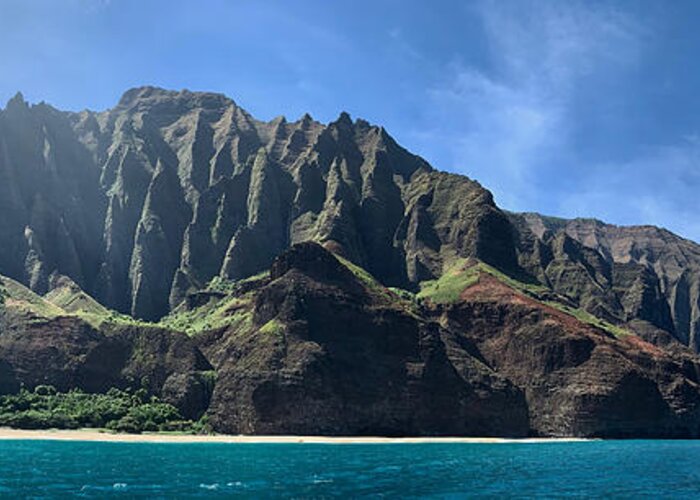 Gary Greeting Card featuring the photograph Cathedral Peaks Na Pali Coast by Gary F Richards