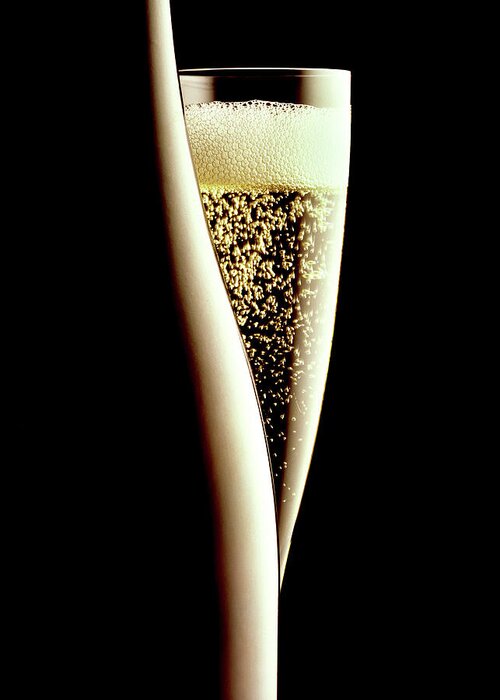 Champagne Greeting Card featuring the photograph Champagne Silhouette by John Manno