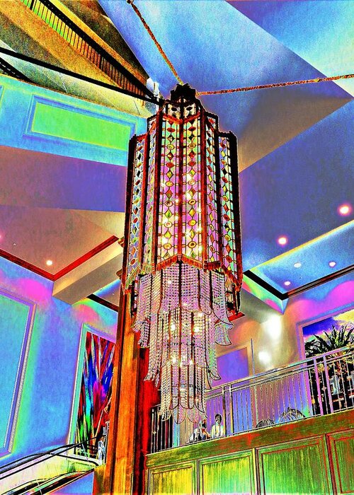 Chandelier Greeting Card featuring the photograph Chandelier by Andrew Lawrence