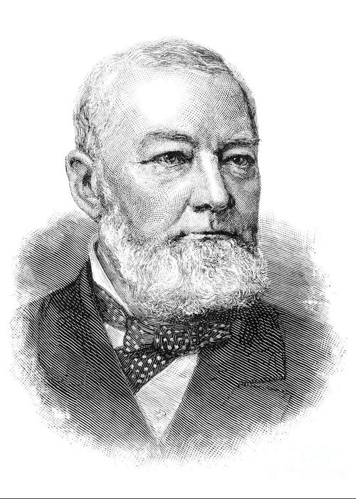1885 Greeting Card featuring the drawing Charles Godfrey Gunther by Granger