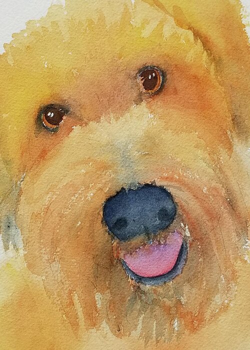 Charlie Greeting Card featuring the painting Charlie by Judy Mercer