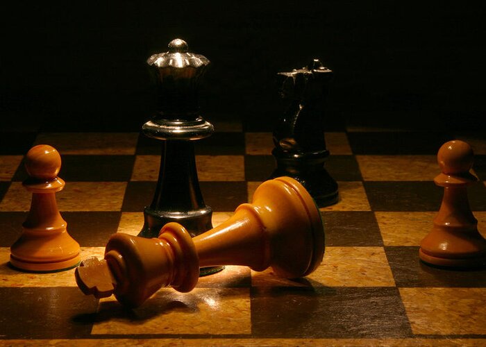 Chess Greeting Card featuring the digital art Checkmate by Brad Barton