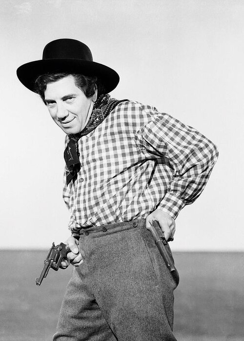 Chico Marx Greeting Card featuring the photograph CHICO MARX in GO WEST -1940-, directed by EDWARD BUZZELL. by Album