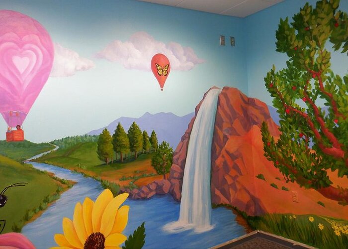 Mural Greeting Card featuring the painting Children's Hospital Mural by Marian Berg