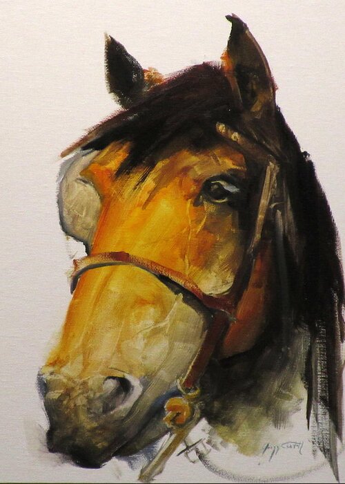 Draft Horse Greeting Card featuring the painting Chinook by Gregg Caudell