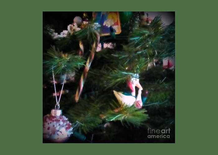 Holiday Greeting Card featuring the photograph Christmas Ornaments Square by Frank J Casella
