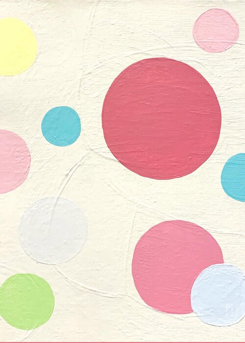 Colorful Circles Greeting Card featuring the painting Circles by Christie Olstad