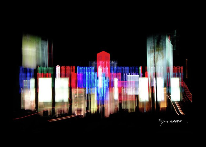 Photography Greeting Card featuring the photograph City Lights, Beirut by Marc Nader